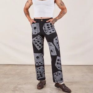 Big Bud Press • Paint-stamp Dice Work Pants • Medium • Like New • Petite Hemmed
